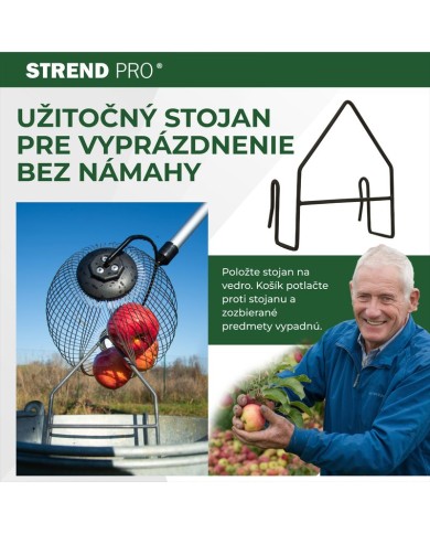 Zberač Strend Pro OD-50206, na orechy a ovocie s ALU teleskopickou násadou 80-120 cm