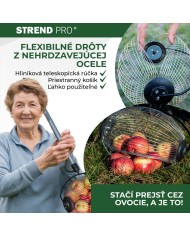 Zberač Strend Pro OD-50206, na orechy a ovocie s ALU teleskopickou násadou 80-120 cm