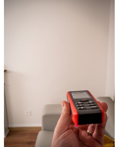 Merač vzdialenosti Strend Pro DIME 80M, laserový, EXTRA funkcia merač uhlov