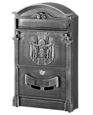 Schránka GLA-Alu, hliníková, 255x90x410 mm, poštová, antique silver