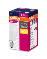Žiarovka OSRAM® LED FR 060 (ean2939) non-dim, 6,5W/827 E14 2700K Value CLASSIC P