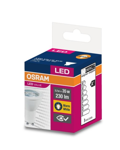 Žiarovka OSRAM® LED GU10 35 (ean8555) 36° 2,8W/2700K Value PAR16