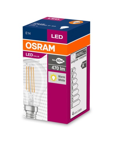 Žiarovka OSRAM® LED FIL 040 (ean8720) non-dim, 4W/827 E14 2700K Value CLASSIC P