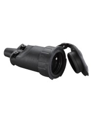 Zásuvka Strend Pro, čierna, na predlžovací kábel, 250 V, IP65, 16A