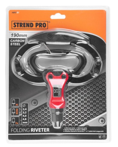 Kliešte Strend Pro HRT61, nitovacie, nožnicové, 190 mm, pre trhacie nity