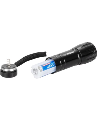 Svietidlo Strend Pro Flashlight FL004, COB 100 lm, AluBody, 3xAAA