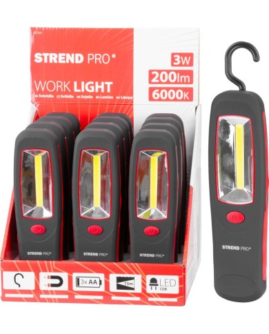 Svietidlo Strend Pro Worklight CWL1041, COB LED 200 lm, 3xAA, pracovné, magnet