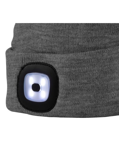 Čiapka Strend Pro Albacore sivá L, 4x SMD LED, USB nabíjanie