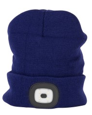 Čiapka Strend Pro Albacore modrá L, 4x SMD LED, USB nabíjanie