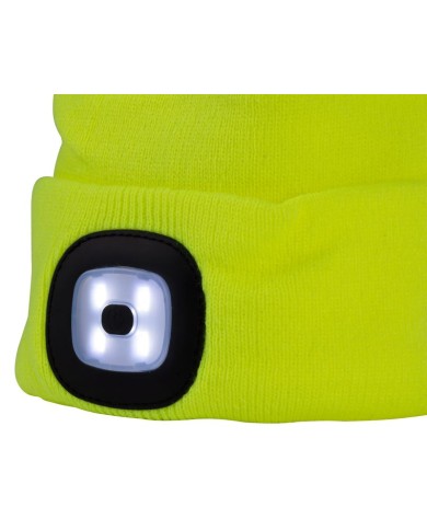 Čiapka Strend Pro Albacore žltá L, 4x SMD LED, USB nabíjanie