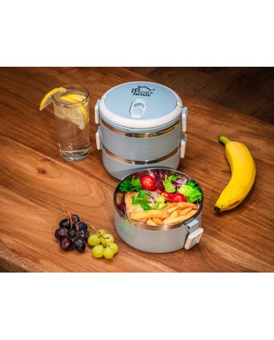 Obedár MagicHome LB933, 3 dielny, 3x 500 ml, modrý, 20x15x6,2 cm