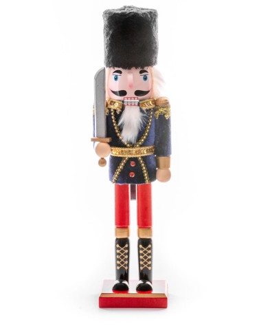 Postavička MagicHome Vianoce Woodeco, 38cm, Luskáčik s baranicou, drevo