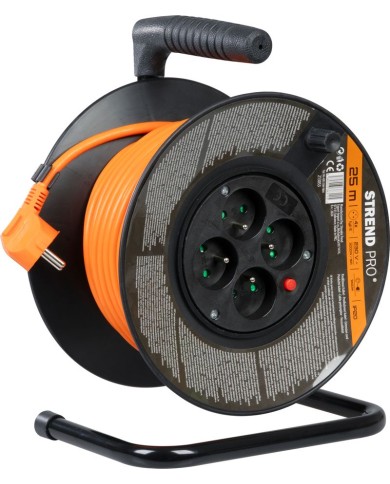 Kábel Strend Pro DG-FB04 predlžovací, L-25 m, na bubne, prierez 1,5 mm2