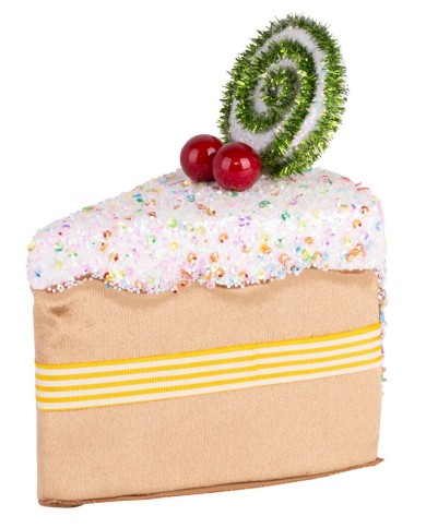 Dekorácia MagicHome Vianoce Candy Line, koláčik, hnedý, závesný, 13x9x15 cm