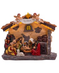 Dekorácia MagicHome Vianoce, Betlehem, 21 LED teplá biela, 3xAA, interiér, 36x15x29 cm