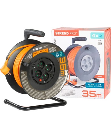 Kábel Strend Pro DG-FB04 predlžovací, L-35 m, na bubne, prierez 1,5 mm2