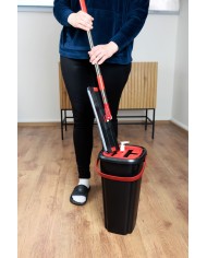 Súprava upratovacia mop QuickShine MagicHome, plochý, s 8 lit. žmýkacím vedrom, na podlahy
