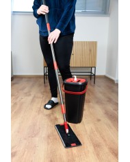 Súprava upratovacia mop QuickShine MagicHome, plochý, s 8 lit. žmýkacím vedrom, na podlahy