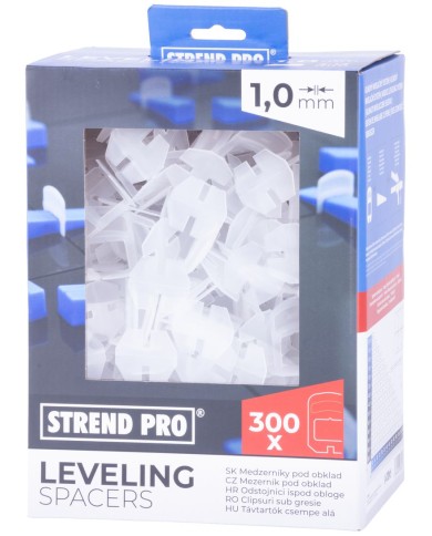 Medzerník L Strend Pro LS230T, nivelačný, pod obklad, 1.0 mm, bal. 300 ks, plast biely