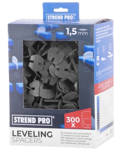 Medzerník L Strend Pro LS230T, nivelačný, pod obklad, 1.5 mm, bal. 300 ks, plast sivý