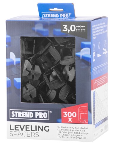 Medzerník L Strend Pro LS230T, nivelačný, pod obklad, 3.0 mm, bal. 300 ks, plast čierny