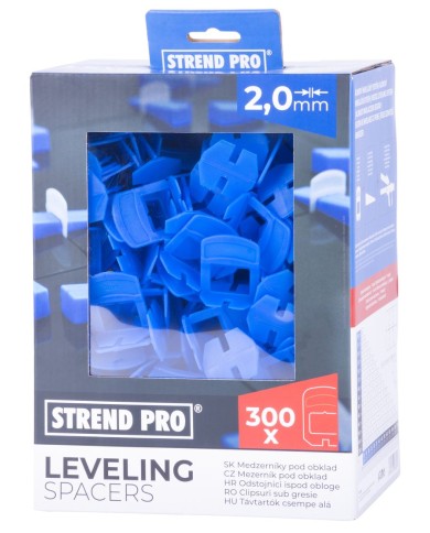 Medzerník L Strend Pro LS230T, nivelačný, pod obklad, 2.0 mm, bal. 300 ks, plast modrý