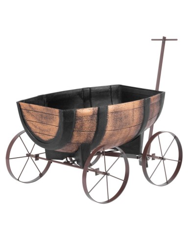 Kvetináč Strend Pro Woodeff, 41,5x29x19cm, whiskey barel wagon