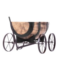 Kvetináč Strend Pro Woodeff, 41,5x29x19cm, whiskey barel wagon