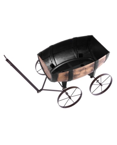 Kvetináč Strend Pro Woodeff, 41,5x29x19cm, whiskey barel wagon