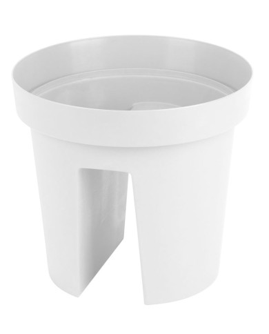 Kvetináč Strend Pro Modern Railing, na zábradlie, 25,5x28cm, biela