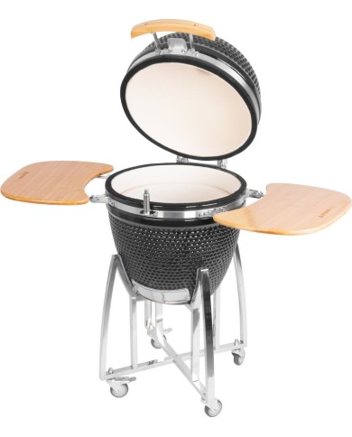 Gril Strend Pro Kamado Egg 21", priemer 46,7 cm, gril výška 91 cm, čierny, 130x73x122 cm