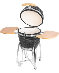 Gril Strend Pro Kamado Egg 21", priemer 46,7 cm, gril výška 91 cm, čierny, 130x73x122 cm
