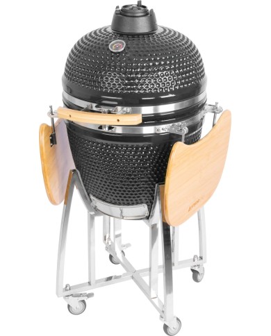 Gril Strend Pro Kamado Egg 21", priemer 46,7 cm, gril výška 91 cm, čierny, 130x73x122 cm