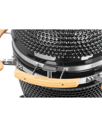 Gril Strend Pro Kamado Egg 21", priemer 46,7 cm, gril výška 91 cm, čierny, 130x73x122 cm