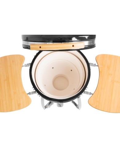 Gril Strend Pro Kamado Egg 21", priemer 46,7 cm, gril výška 91 cm, čierny, 130x73x122 cm