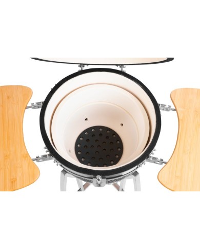 Gril Strend Pro Kamado Egg 21", priemer 46,7 cm, gril výška 91 cm, čierny, 130x73x122 cm