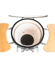 Gril Strend Pro Kamado Egg 21", priemer 46,7 cm, gril výška 91 cm, čierny, 130x73x122 cm