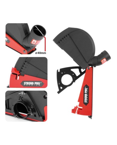 Kryt Strend Pro CDS5, odsávací, 115/125 mm, na uhlovú brúsku, na frézovanie