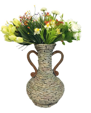 Dekorácia MagicHome Gecco, Kvetináč, magnesia, 27x27x40 cm