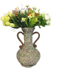 Dekorácia MagicHome Gecco, Kvetináč, magnesia, 27x27x40 cm