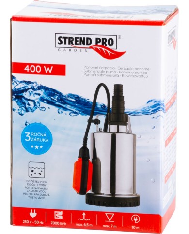 Čerpadlo STREND PRO MQ 400 INOX, 400W, 7000l/h, do čistej vody