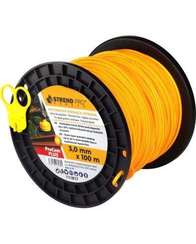 Silon na kosenie ProCom Plus, 3,0 mm, midi Spool L-100 m, s rezačom, hranatý