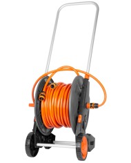 Navíjač Strend Pro, so záhradnou hadicou 1/2", L-40 m, nastaviteľná dýza + 2x rýchlospojka + adaptér