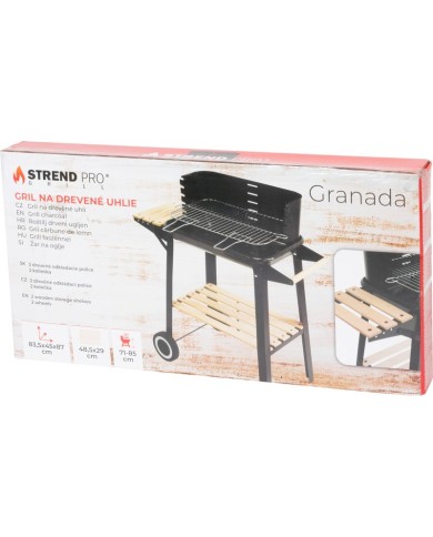 Gril Strend Pro Granada, BBQ, na drevené uhlie, 83,5x45x87cm