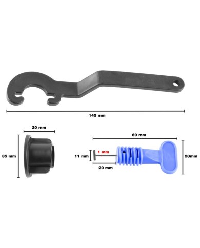 Sada nivelačná Strend Pro LS205, 1x kľúč, 50x T-medzerník, 50x klobúčik