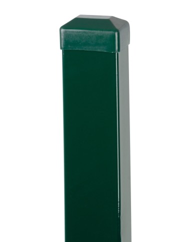 Stĺpik Strend Pro EUROSTANDARD, 1800/60x40/1,25 mm, zelený, hranatý, čiapočka, Zn+PVC, RAL6005