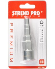 Kľúč Strend Pro Premium UNI-RA1 stupňovitý na radiátorové skrutky 10-12-13-16-20 mm, uchytenie na 1/2" račňu