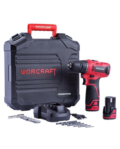 Skrutkovač Worcraft CD-12LiA, 2xLi-ion 1.3Ah, kufrík
