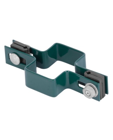 Objímka Strend Pro EUROSTANDARD, 60x40 mm, priebežná, zelená, Zn+PVC, RAL6005, na hranatý stĺpik