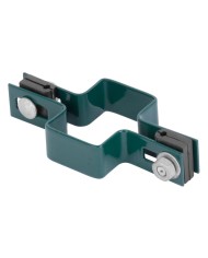 Objímka Strend Pro EUROSTANDARD, 60x40 mm, priebežná, zelená, Zn+PVC, RAL6005, na hranatý stĺpik